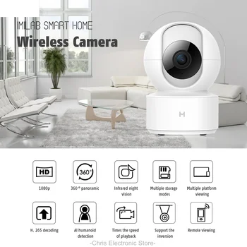 

Original For Mijia Mi home app 1080P IP HD Wireless IP Camera 360 Angle CCTV WiFi Pan-Tilt Night Vision Webcam For Mi Smart Home