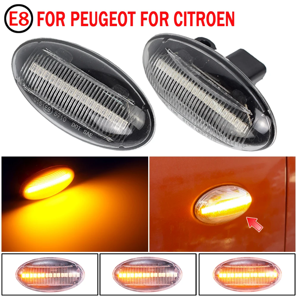 Dynamic Flashing Led Side Marker Turn Signal Light For