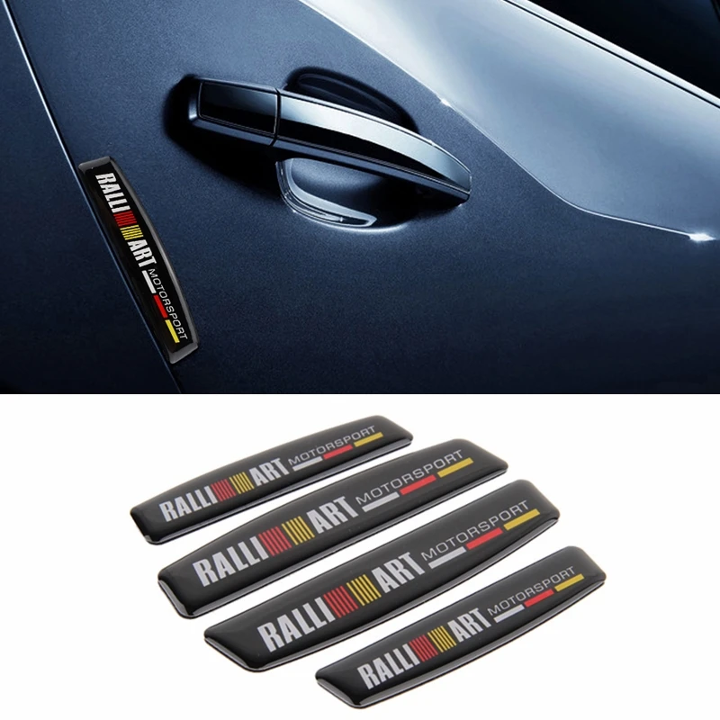 4pcs Car Door Edge Bumper Strip Protective Sticker for Mitsubishi Ralliart ASX Lancer 10 9 Outlander Galant Mirage Montero EVO | Автомобили