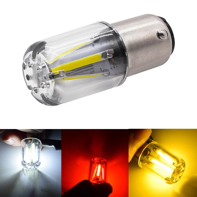 EURS 1pcs 1156 P21W BA15S 1157 BAY15D COB LED Filament Chip Car Brake Lights Auto Reverse Bulb Parking Lamp 12V Red White Yellow |