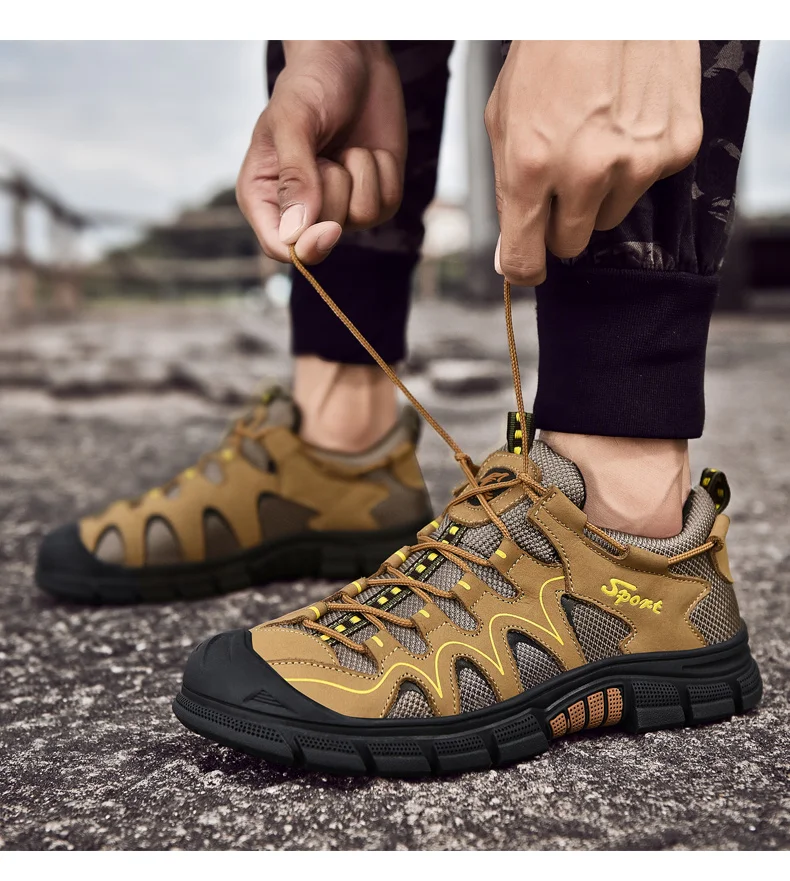 Мужская дышащая уличная походная обувь трекинг Туризм ботинки походная обувь Нескользящая альпинистская спортивная обувь Прогулочные кроссовки