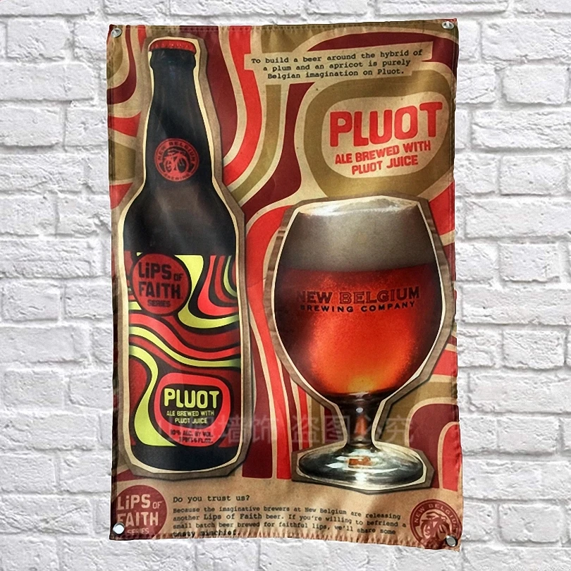 

PLUOT Poster Banners Bar Cafe Hotel Theme Wall Decoration Hanging Art Waterproof Cloth Polyester Fabric Flags Theme Painting