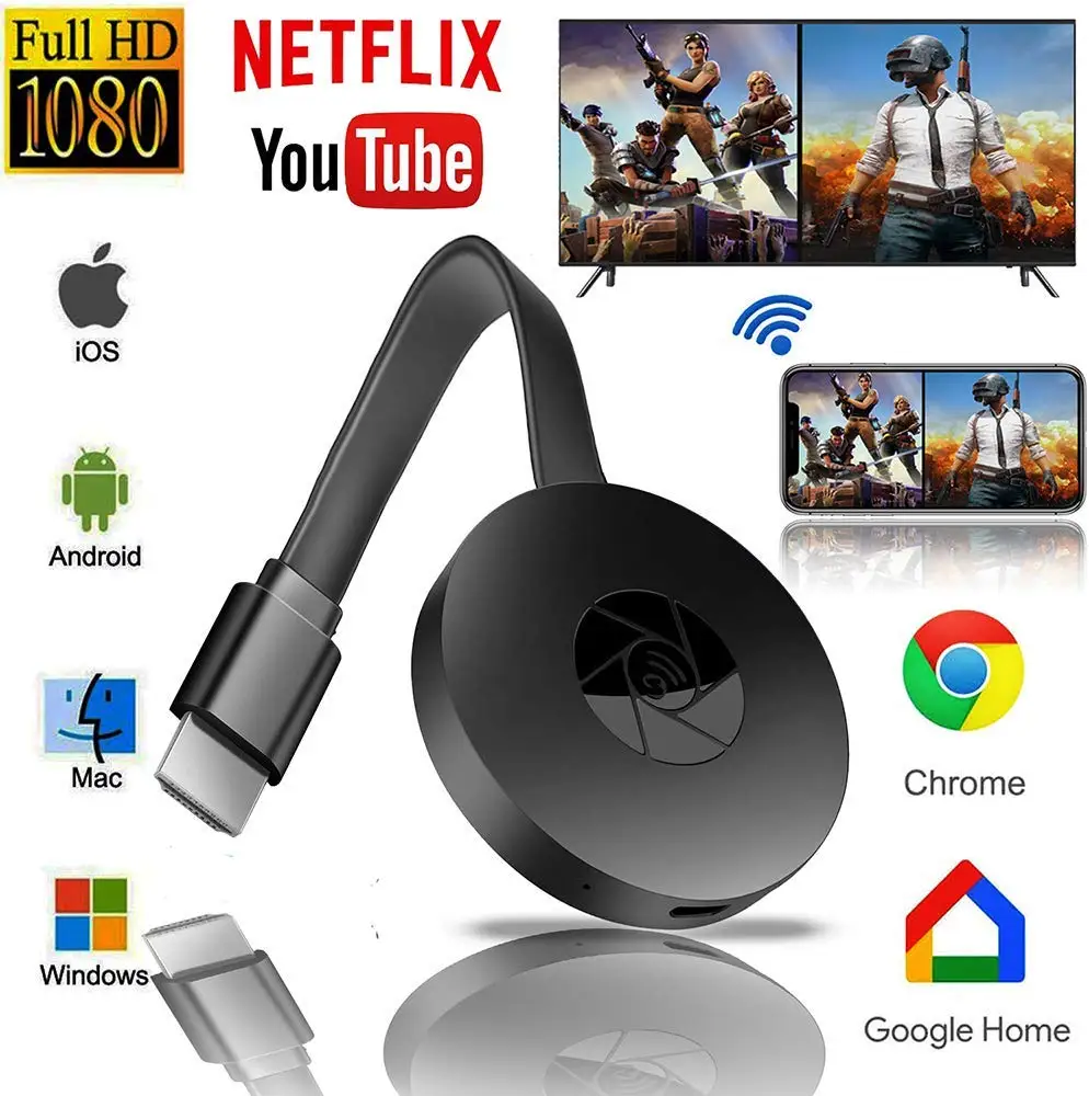 Android / IOS Wireless HDMI compatible Display Dongle HD Mobile TV