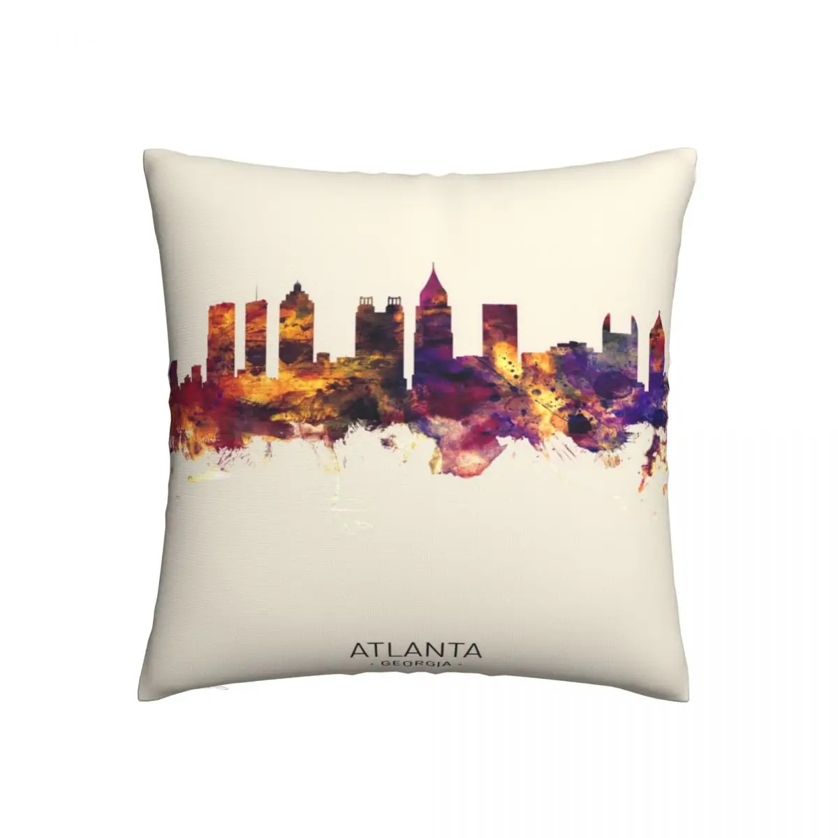 Чехол-наволочка с изображением Атланты Джорджии Skyline 3 шелковая подушка чехол 50x70