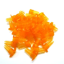 500 шт защитные клетки Apicultu, открытая защита от укусов, защитный чехол, инструменты для пчеловодства, Желтая пластиковая клетка для пчелы, королевы