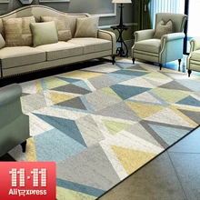 Ковер для гостиной в скандинавском стиле, прикроватный ковер для спальни, простой нескользящий Вакуумный, легко обрабатываемый кашемировый ковер для машинной стирки