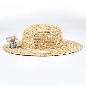 

1Pc Children Painting Straw Hat Creative DIY Painting Props for Kids Kindergarten Nursery (Diameter 32cm)