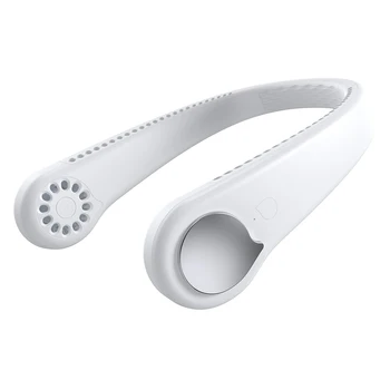 

3 Gears Adjustable Hands-free Hanging Neck Fan Portable Summer Cooler Dual Fan Office Quiet Collapsible Desk Fans