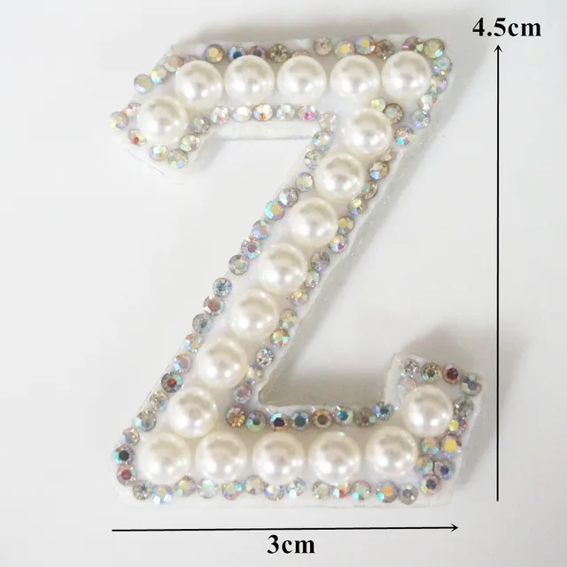 Rhinestone Letters Patches Bag Hat Jeans  Iron Letters Pearls - A-z  Rhinestone - Aliexpress