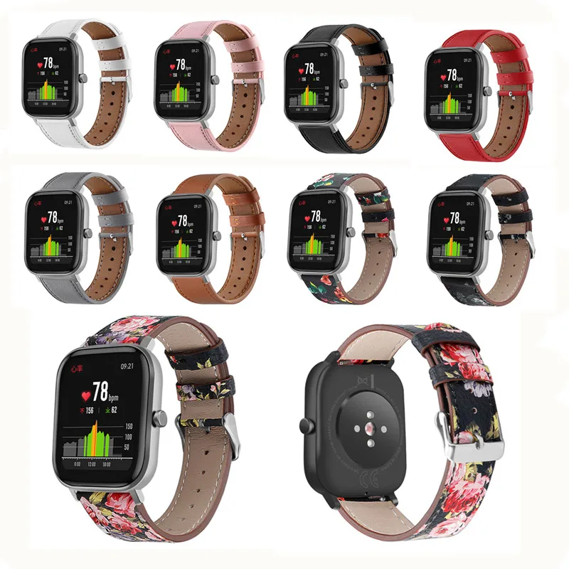 Часы Amazfit bip GTS huami amazfit gts Midong Youth Edition ремешок из натуральной кожи 20 мм для часов с