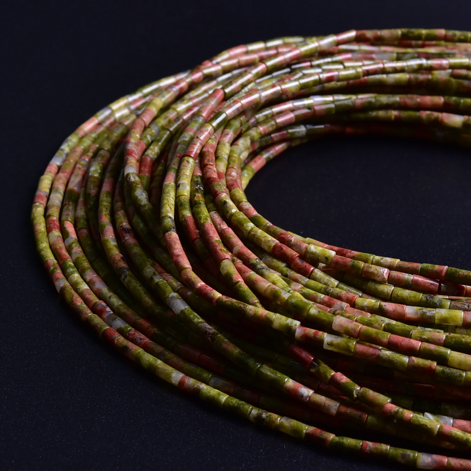 Asingeloo Cylindrical Tube Natural Stone Tiger Eye Lapis Lazuli Labradorite Gemstone 2x4mm Jasper Beads for DIY Jewelry Bracelet | Украшения