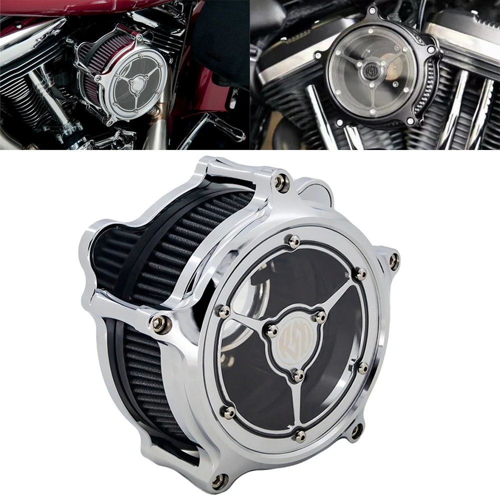 

RSD Clarity Air Cleaner Intake Filter Chrome For Harley Sportster XL 883 XL 1200 Dyna Softail Touring Electra Glide Fat boy