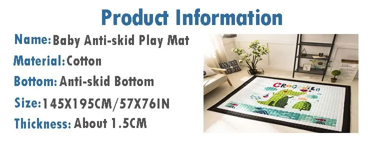 Детские игровые коврики 145X195 см большой ковер 1,5 см толстый мультфильм противоскользящее одеяло гостиная коврики для йоги
