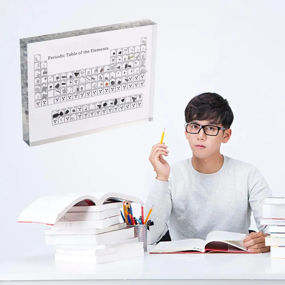 Best Acrylic Periodic Table Showing Children s Education School Day Teacher Birthday Gift Cycle Table Display With Real Elements