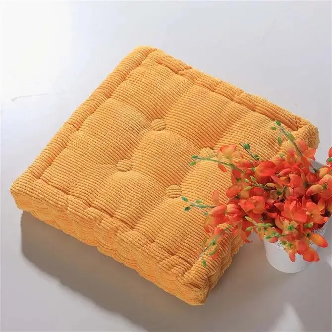 Yellow Домашняя подушка для сидения, Вельветовая Подушка для стула, зимняя офисная подушка для сидения, Подушка Татами, Декор, подушка на колено, диван, автомобиль, Coussin Almofada - Цвет: Yellow
