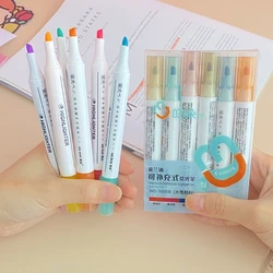Rotulador de colores para tomar notas, 6 colores, Macaron
