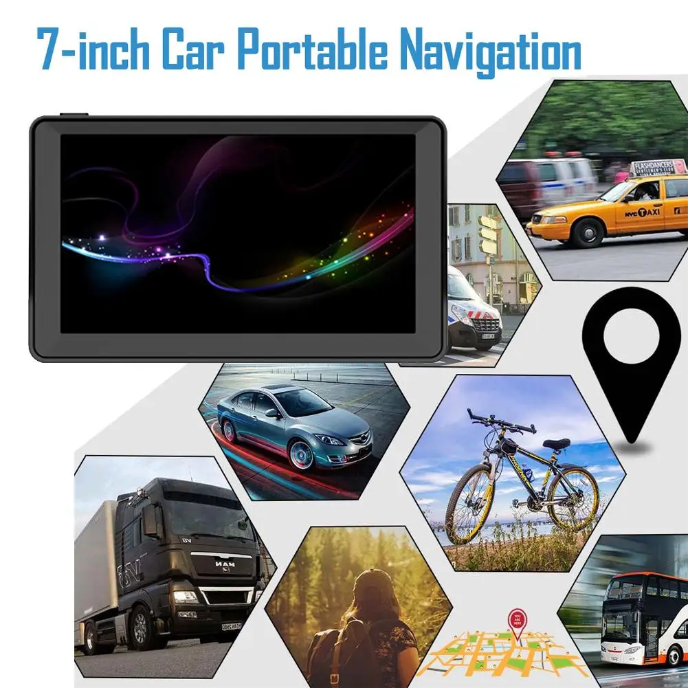  7-zoll Auto Tragbare Navigation HD Touch Kapazitiven Bildschirm GPS Navigator Radio RAM256MB-ROM8G 