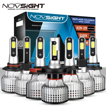 

NOVSIGHT 6500K Car H7 Led Headlight Bulbs H4 LED H11 H1 H3 H13 9005 HB3 HB4 9006 9007 HB5 Automotivo Bulb 72W 10000LM Fog Lights