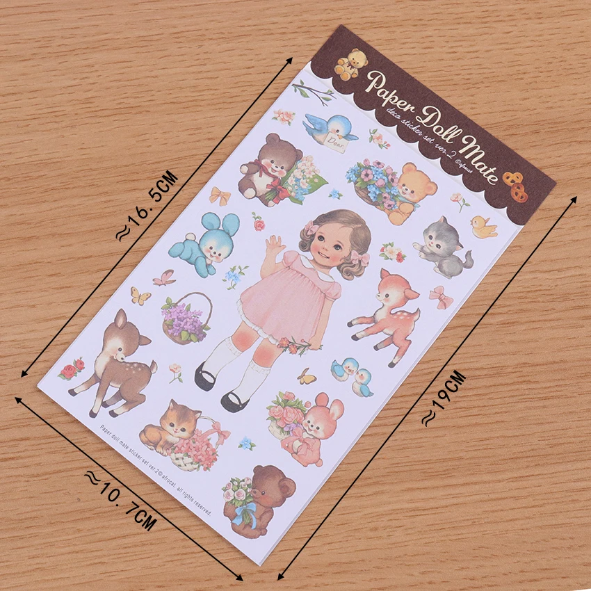 6 листов/набор наклейки на одежду для кукол и девочек|stickers clothes|stickers stickersstickers girl |
