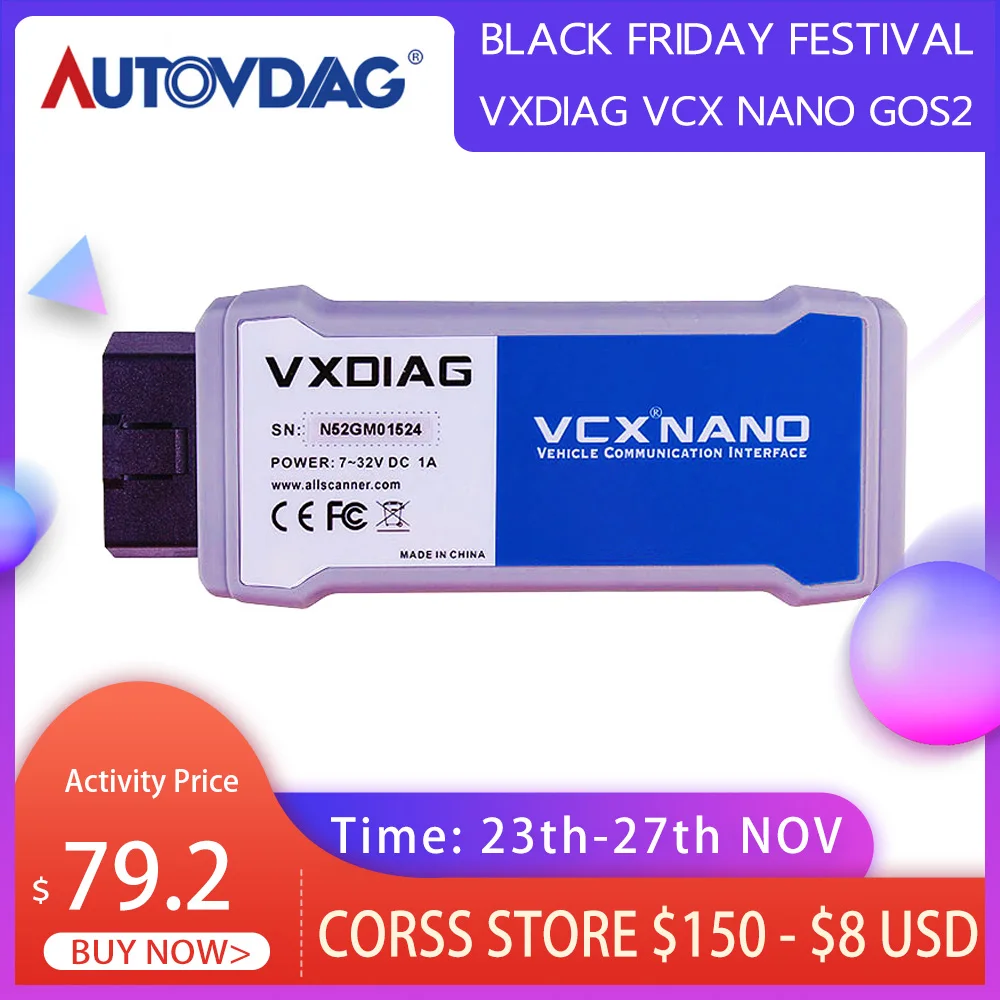Автомобильный диагностический инструмент OBD2 VXDIAG VCX NANO для GM GDS2 WIFI USB и TIS2WEB система