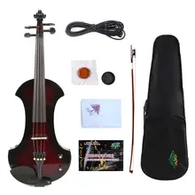 Yinfente 6 струнная электрическая Тихая скрипка 4/4 ручная работа деревянный корпус сладкий тон бесплатно чехол с бантом# EV19