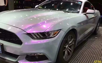 

Glossy White to Purple Pearl Gloss Chameleon Vinyl Wrap Film With Air Release Car Wrapping Film Cover Sticker 1.52*20M/Roll