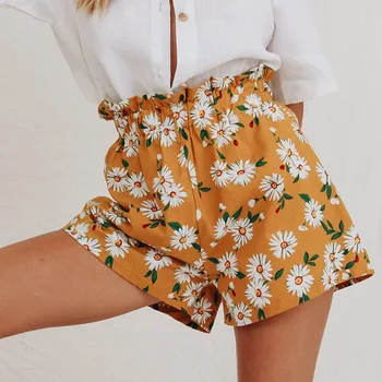 

Summer Women's Chiffon Shorts Street Fashion Talent Casual Pants Women Super Short Pant Flower Print Womens Shorts
