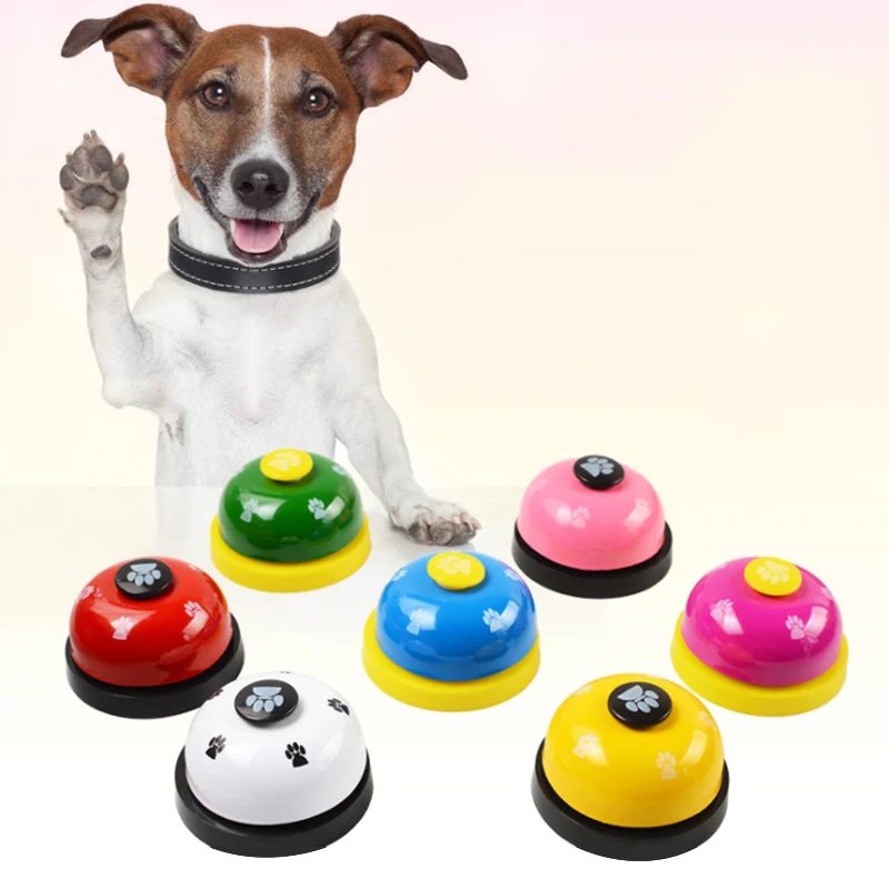 Sonajeros de Metal para entrenamiento de perros, orinal con campanas de Entrenamiento de mascotas, dispositivo de comunicación, juguetes interactivos