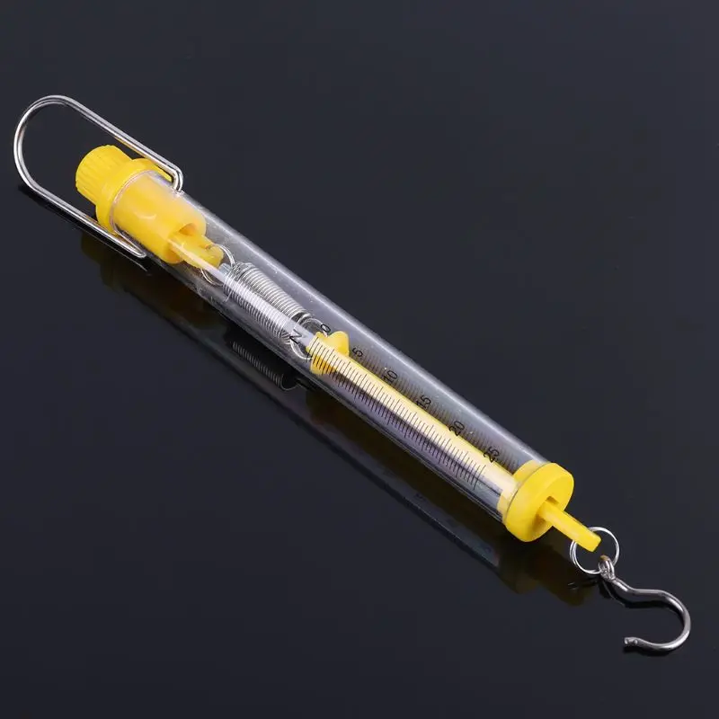 

Newton force meter Max Capacity 25N Plastic Tubular Spring Scale Dual Scale Labeled for Physical Experiment G8TB