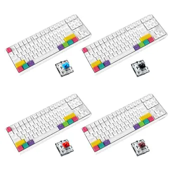 

87 Keys Bluetooth Wired/Wireless Mechanical Keyboard for Ajazz K870T with RGB Backlit Type C Cable 2000mAh Battery NKRO