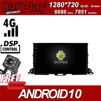 

Zinc Alloy Case Car Android 10 Player for Toyota HIGHLANDER 2015 Multimedia Wireless Carplay Bluetooth GPS Radio Head Unit