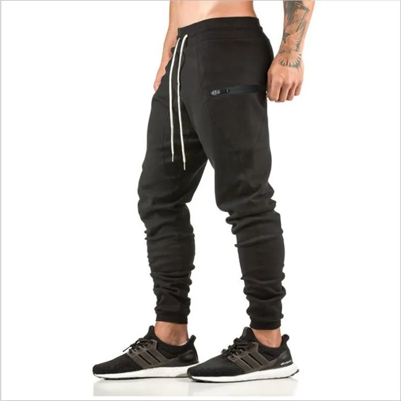 

2020 New Men Running Pants Solid Casual Loose Sports Leggings Hip Slim Fitness Training Gym Joggers Male Soccer Sweatpants