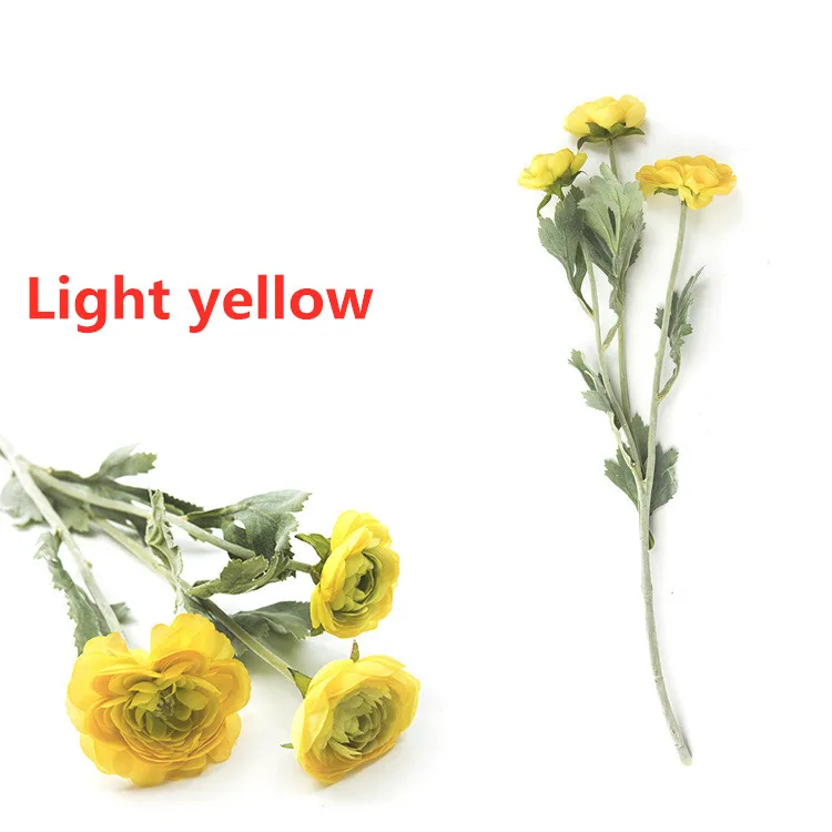 Light yellow 1BunchArtificial Шелковый Искусственный цветок розы букет для свадьбы Домашний Декоративный букет Британский маленький Лотос искусственные растения цветы - Цвет: Light yellow