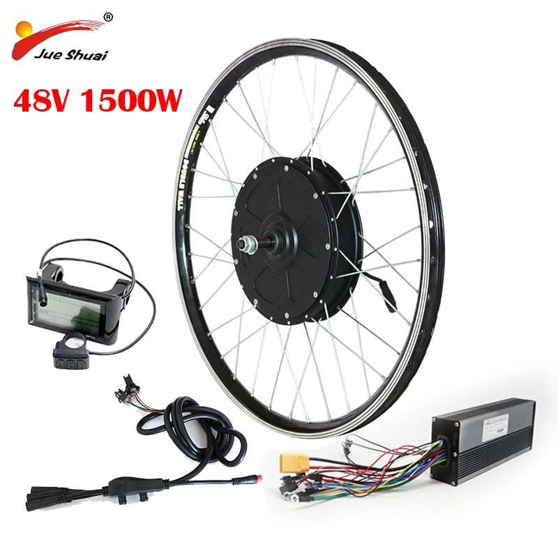 1500W Electric Bike Kit Powerful Motor Wheel 48V 40A Controller eBike Conversion Kit MTB Electric Rear Hub Motor LCD Display