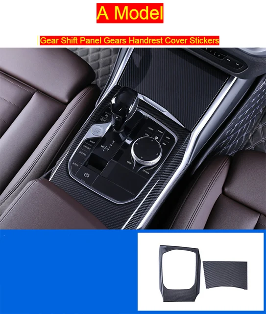 BLAKAYA Compatible with Carbon Fiber Horn Panel Decorative Frame Decoration Sticker for BMW 3 4 Series GT G20 G28 2020 3pcs Black 