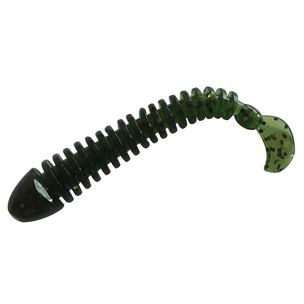 

New SL024 82mm 3.2g Grub Worm Soft Fishing Lure 6pcs/bag Wobblers Lifelike Jerk Swimbait Artificial Baits