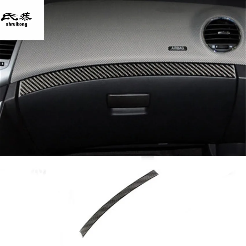 

1pc Epoxy glue real carbon fiber Passenger side dashboard decoration cover for 2009-2015 Chevrolet Cruze car accessories