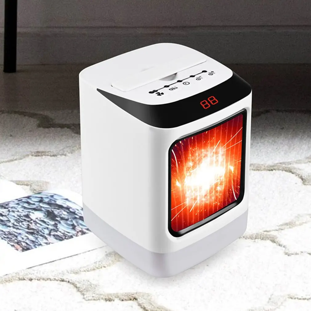 

Car Heater With Colorful Lights Ptc Aluminum Platinum Pattern Heating Sheet Cnc Display Intelligent Constant Temperature