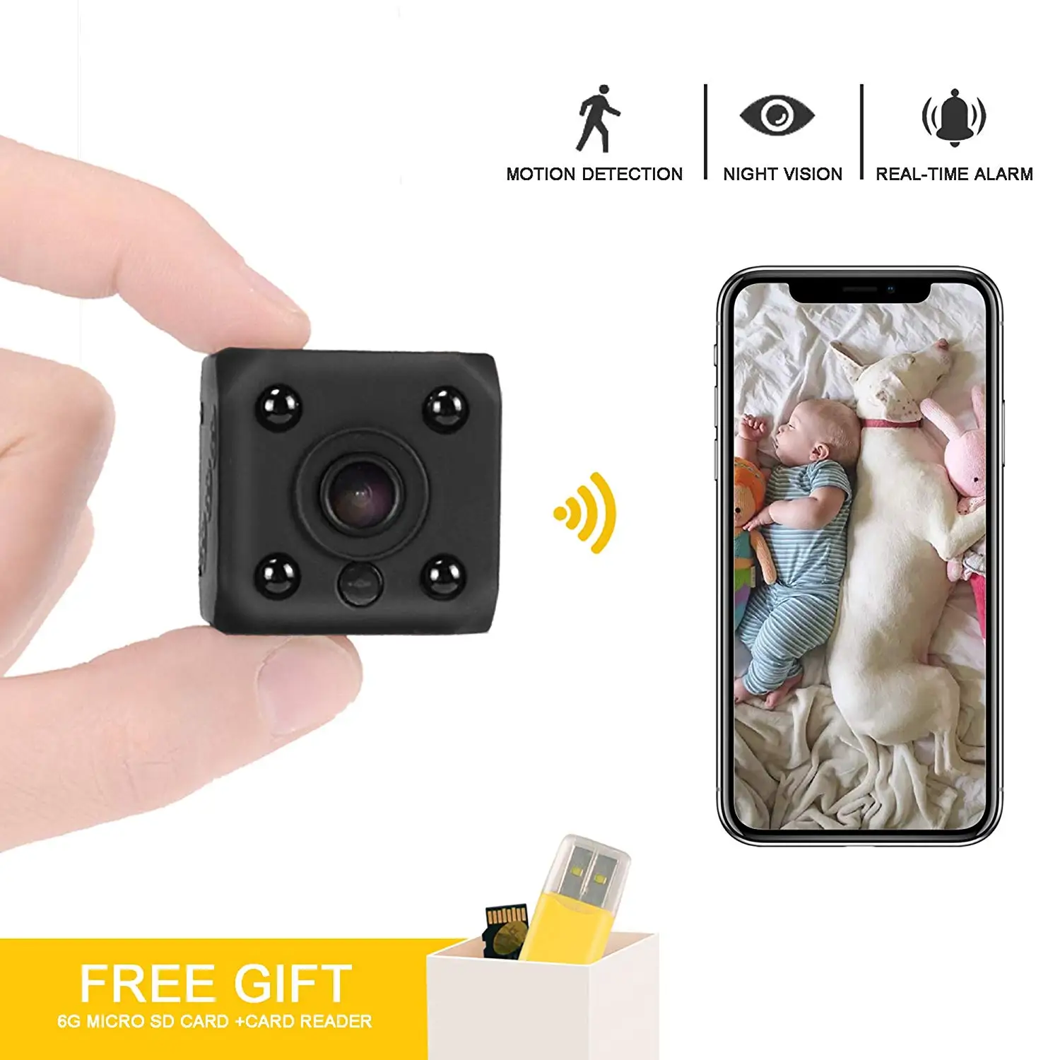 

Smart 1080p HD Small Secret Micro Mini Camera Video DVR Miniature Body DV Cam Night Vision Wireless Microcamera Tiny