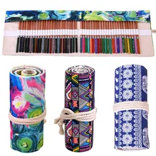 72-образными пазами холст для рисования карандаши для рисования Цветной Карандаш Чехол Roll Up для хранения Обёрточная бумага органайзер, сумка, карман Карандаш Чехол для школы и офиса