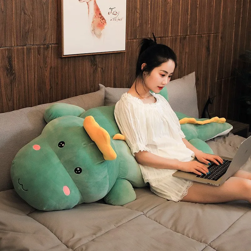 80 см/100 см/120 см Kawaii/мягкие шесть Цвета плюшевый динозавр игрушечное Животное Динозавр, игрушка кукла диван-кровать Подушка подарок