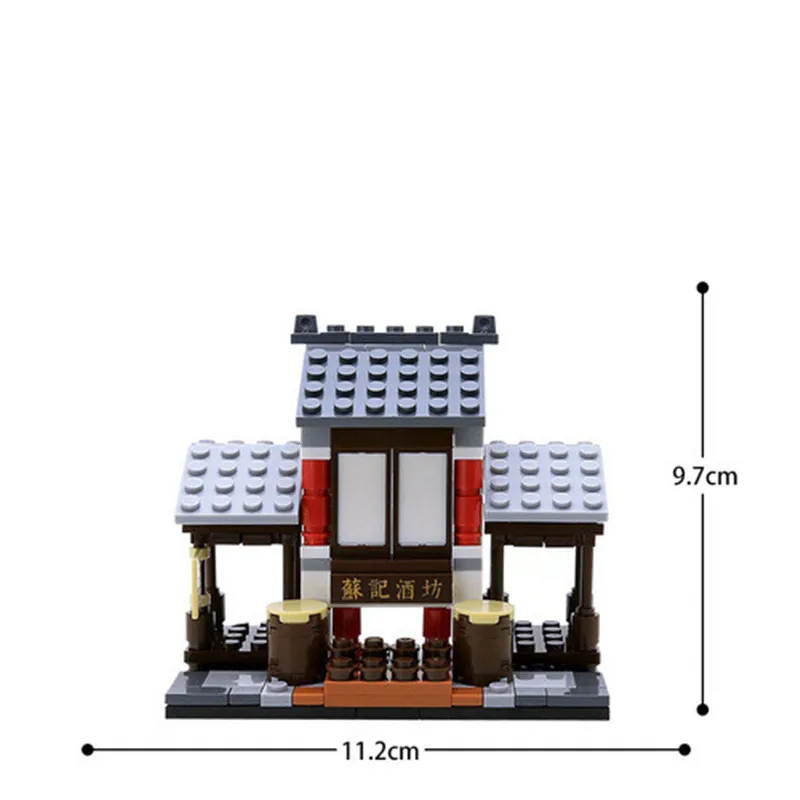 Строительные блоки MOC старинные традиционные фигурки городская жизнь уличная
