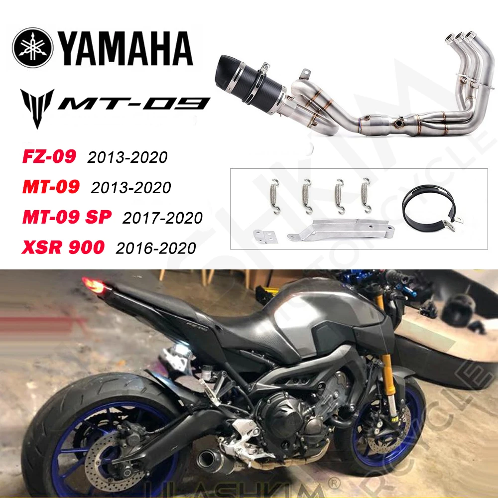 Выхлопная труба глушителя мотоцикла полная система скольжения для Yamaha FZ 09 MT 2013 2020