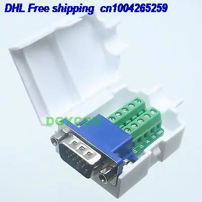

DHL 50pcs DB15 D-SUB VGA male adapter 15 Pin Terminal Breakout Plastic cover nut 3+6 22-ct