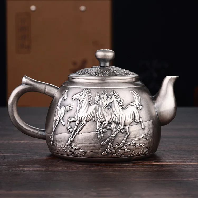 Чайный сервиз из серебра 999 пробы Madaochenggong, чайный чайник кунг-фу