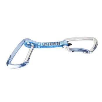 

Aluminum Hook Snap Quickdraw Lock for Climbing Rescue - Blue