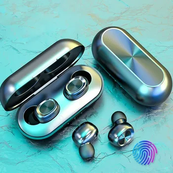 

FOOVDO Wireless Bluetooth Earphone with Microphone Sports Waterproof Headphones Headsets Touch Control Music Earbuds For Phone