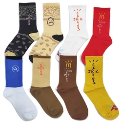 Men's Sports Socks, Hip Hop Style, Street Wear, Travis Scott, Cactus And Jack，European And American Fashion Brand Cotton Socks