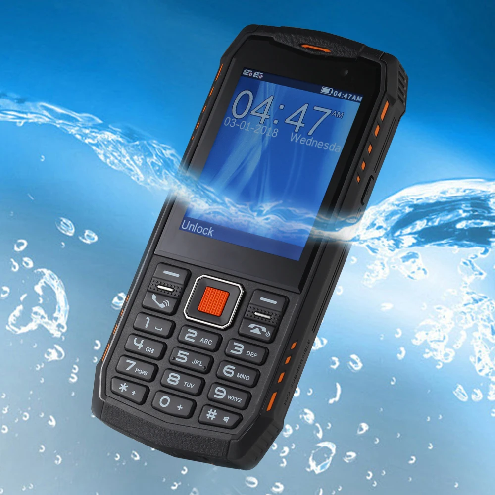 

Waterproof Cell Phones MFU A903S 3G IP68 Shockproof Mobile Phones 2.8 " 2700mAh Dual Camera Dual SIM Card FM Flashlight GPRS SOS