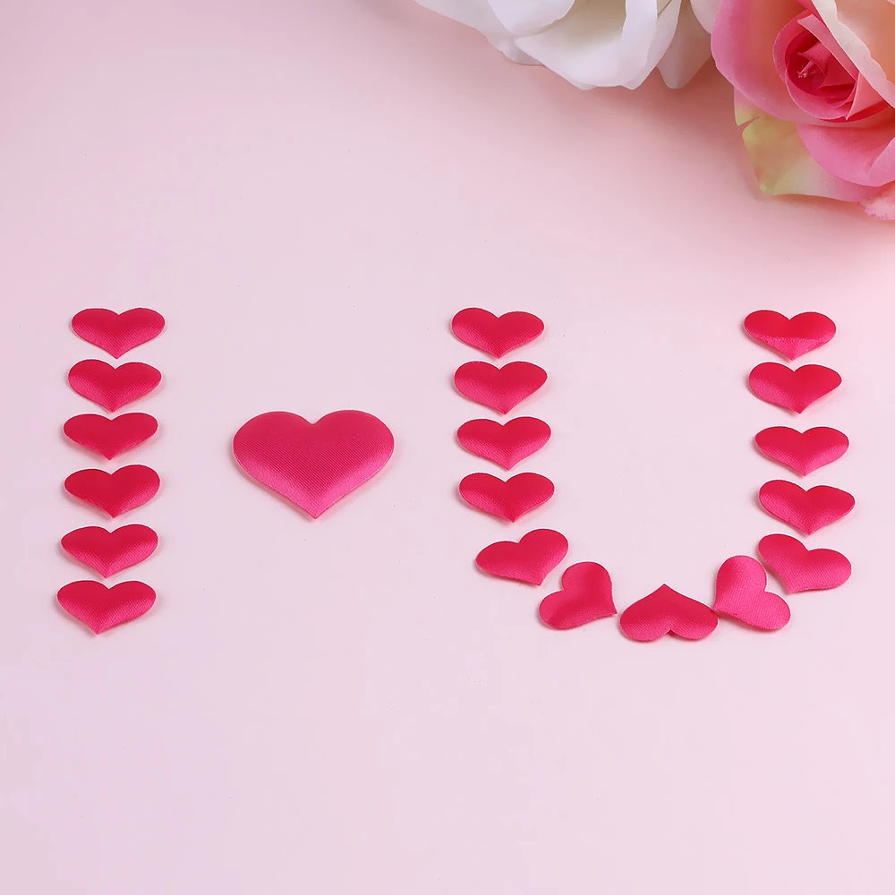 100 шт./пакет с красивыми романтическими стеганая ткань бросали лепестки роз «любящее сердце» 3D милый цветочный принт стол декорация рукоделие хобби